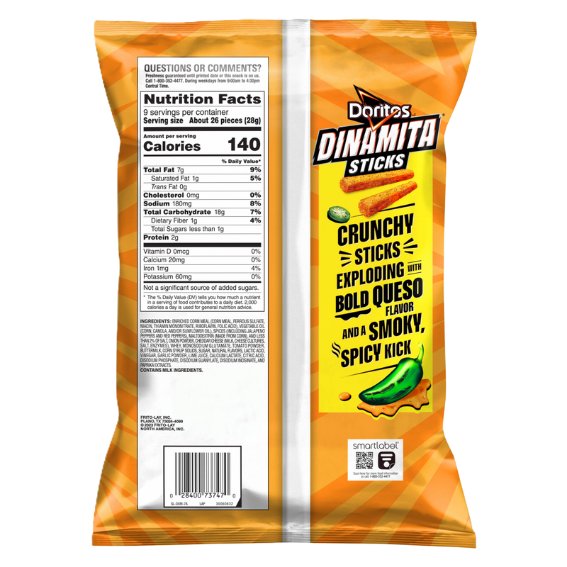 Doritos Dinamita Sticks Smoky Chile Queso 9oz
