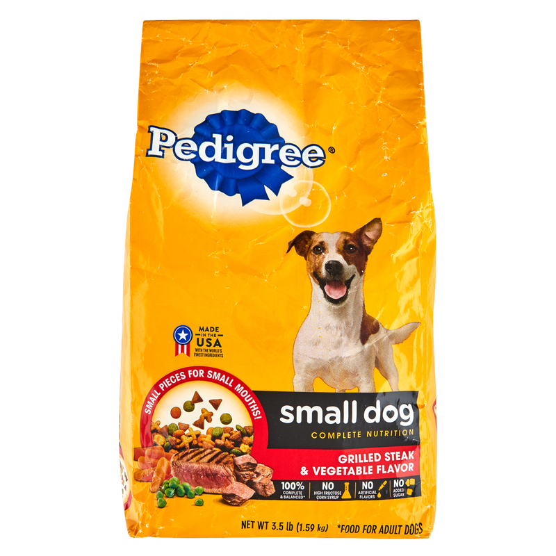 Pedigree Small Dog Grilled Steak & Vegetable Dry Dog Food 3.5lb