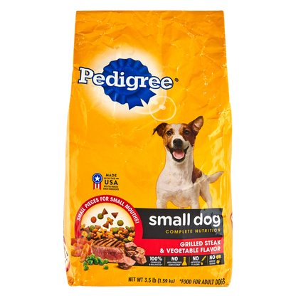 Pedigree Small Dog Grilled Steak & Vegetable Dry Dog Food 3.5lb