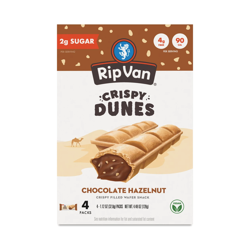 Crispy Dunes Vegan Chocolate Hazelnut Wafer Sticks, 4.48 oz