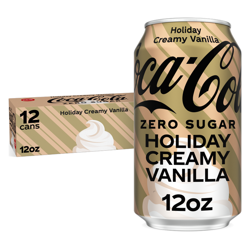Coca-Cola Zero Sugar Holiday Creamy Vanilla 12pk 12oz Can
