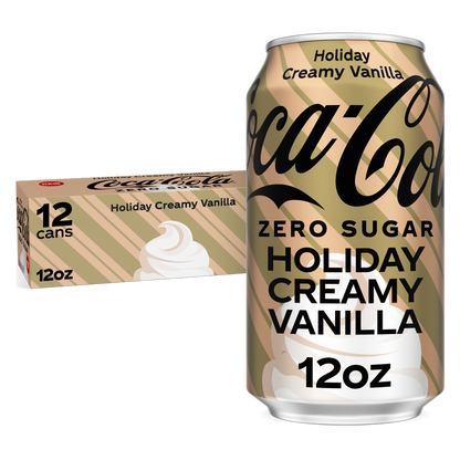 Coca-Cola Zero Sugar Holiday Creamy Vanilla 12pk 12oz Can