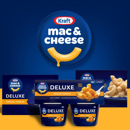 Kraft Deluxe Original Macaroni & Cheese Cups, 4ct.