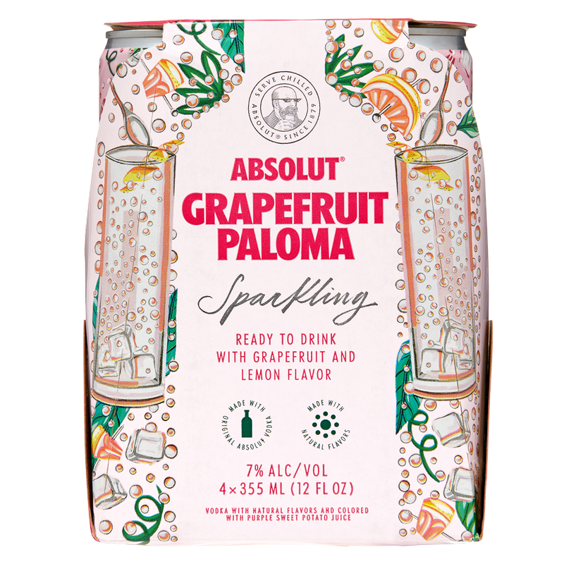 Absolut Grapefruit Paloma 4pk 12oz Cans 7.0% ABV