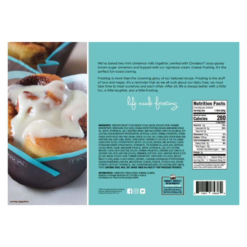 Cinnabon Frosted CinnaSweet Swirls, 6ct