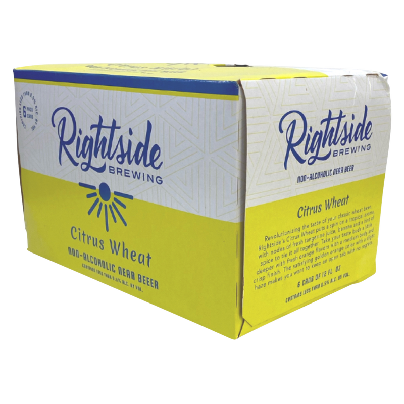 Rightside Brewing Citrus Wheat Non-Alcoholic 6pk 12oz