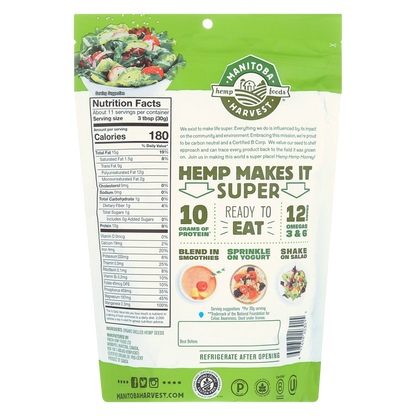 Manitoba Harvest Organic Hemp Hearts Shelled Hemp Seeds 12oz