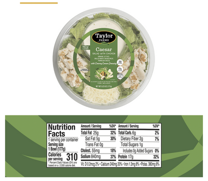 Taylor Farms Chicken Caesar Salad - 6.25oz