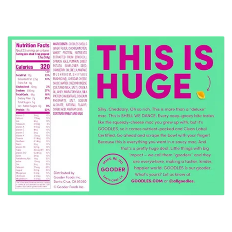 Goodles Deluxe Mac & Cheese Shell We Dance, 9oz.