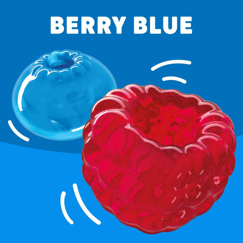 Jell-O Berry  Blue Artificially Flavored Gelatin Dessert Mix, Family Size, 6 oz Box