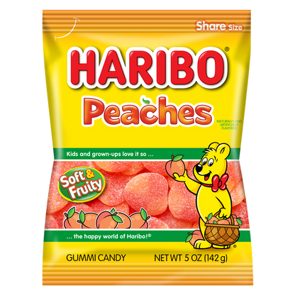 Haribo Peaches Gummi Candy 5oz