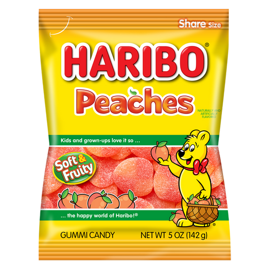 Haribo Peaches Gummi Candy 5oz