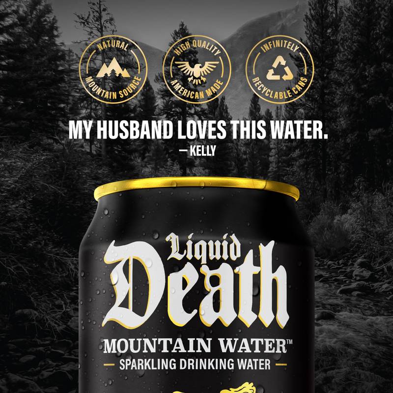 Liquid Death Sparkling Mountain Water 6pk 12oz Can