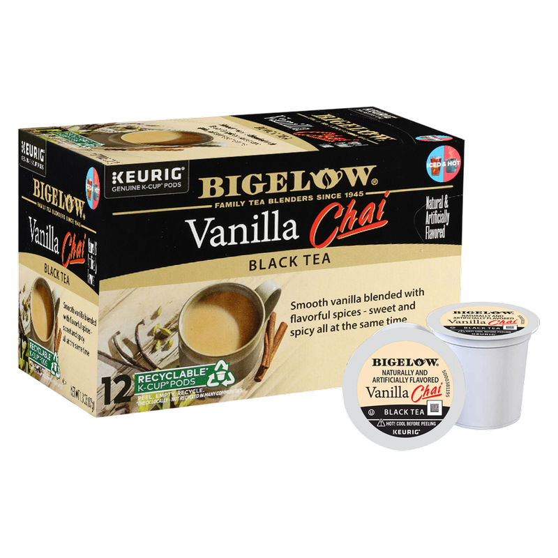 Bigelow Tea Vanilla Chai Caffeinated Black Tea K-Cups 12ct