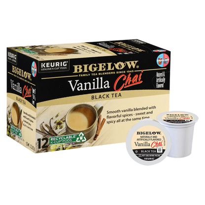 Bigelow Tea Vanilla Chai Caffeinated Black Tea K-Cups 12ct