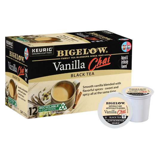 Bigelow Tea Vanilla Chai Caffeinated Black Tea K-Cups 12ct