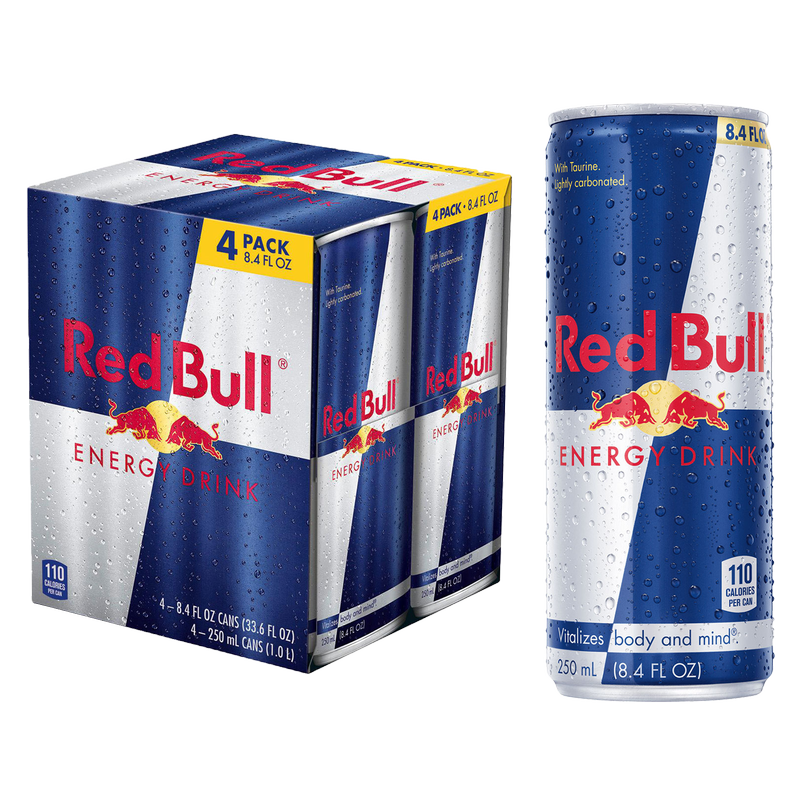 Red Bull Energy Drink 4pk 8.4oz Can- XL