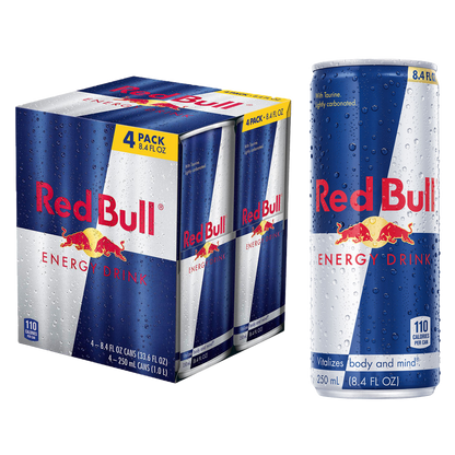 Red Bull Energy Drink 4pk 8.4oz Can- XL