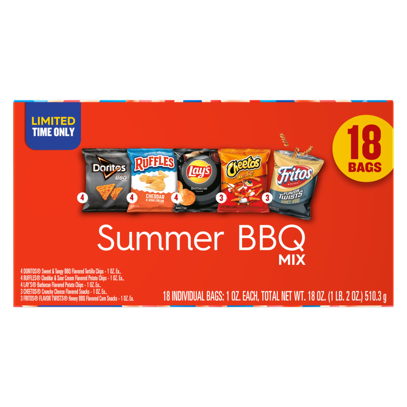 Frito Lay Snacks Summer BBQ Mix Variety 18ct