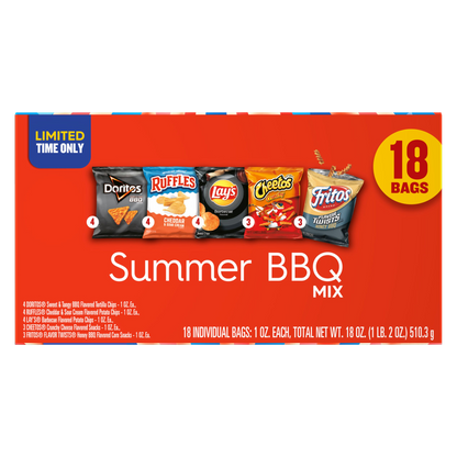 Frito Lay Snacks Summer BBQ Mix Variety 18ct