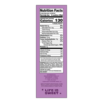 Back To Nature Chocolate Chunk Cookies, 7.5oz