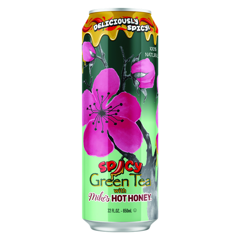 AriZona Spicy Green Tea with Mike's Hot Honey 22oz Can