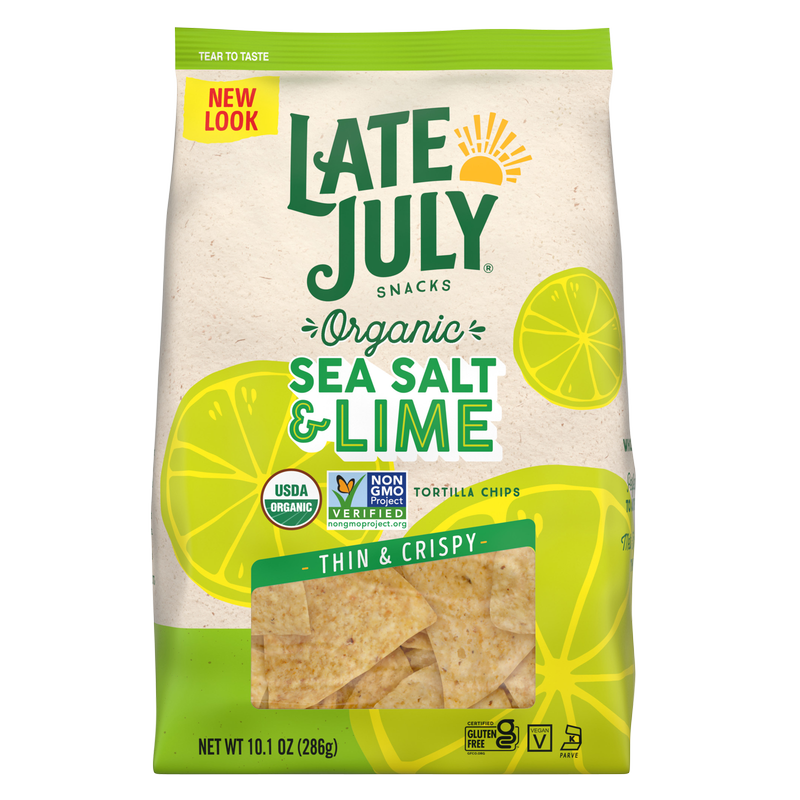 Late July Sea Salt and Lime Thin and Crispy Organic Tortilla Chips 10.1oz