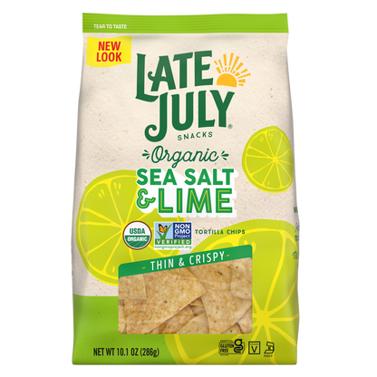 Late July Sea Salt and Lime Thin and Crispy Organic Tortilla Chips 10.1oz