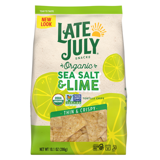 Late July Sea Salt and Lime Thin and Crispy Organic Tortilla Chips 10.1oz