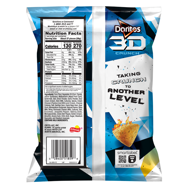 Doritos 3D Crunch Spicy Ranch 2oz