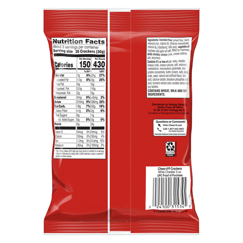 Cheez-it White Grab n' Go Cheddar 3oz