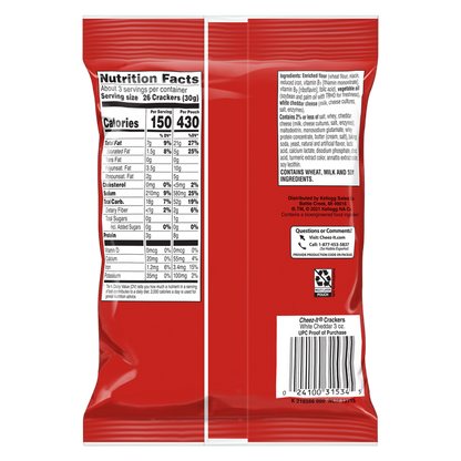 Cheez-it White Grab n' Go Cheddar 3oz