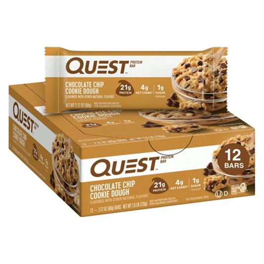 Quest Chocolate Chip Cookie Dough Protein Bar 12 CT