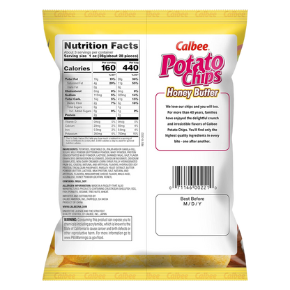 Calbee Honey Butter Potato Chips. 2.8oz