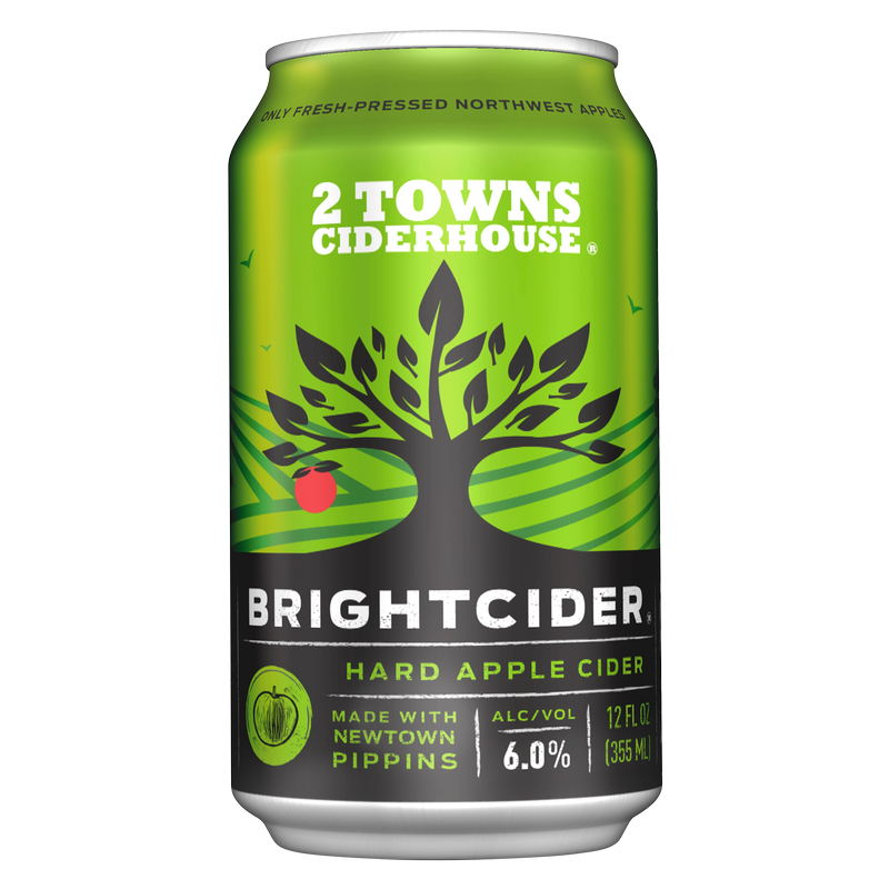 2 Towns BrightCider 6pk 12oz Can 6.0% ABV
