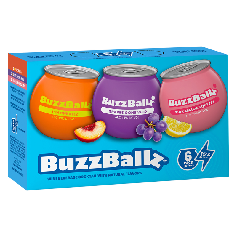 BuzzBallz Fruity Variety Pack 6pk 187ml