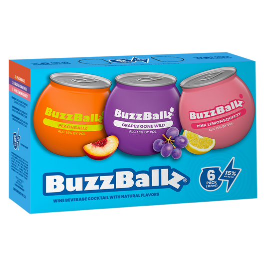BuzzBallz Fruity Variety Pack 6pk 187ml