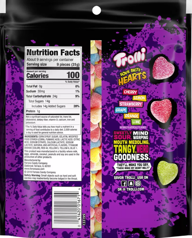 Trolli Sour Brite Gummy Hearts 10.0oz