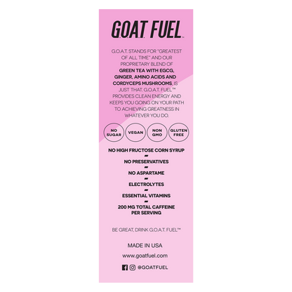 G.O.A.T. Fuel Pink Candy Energy Drink 12oz Can