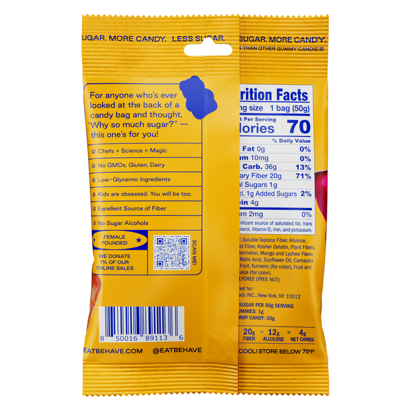 BEHAVE Low-Sugar Gummy Bears 1.8oz