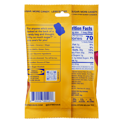 BEHAVE Low-Sugar Gummy Bears 1.8oz