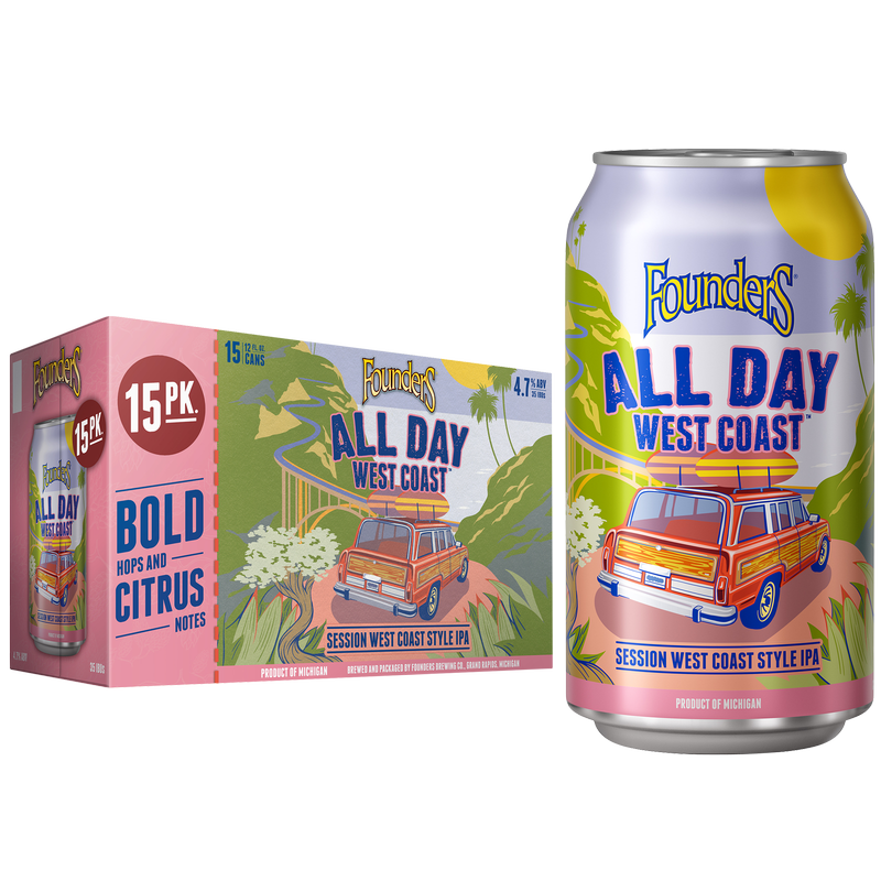 Founders All Day Seasonal - West Coast 15pk 12oz Can 4.7% ABV