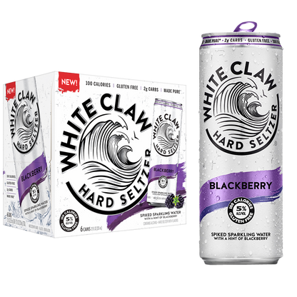 White Claw Seltzer Blackberry 6pk 12oz Can 5.0% ABV