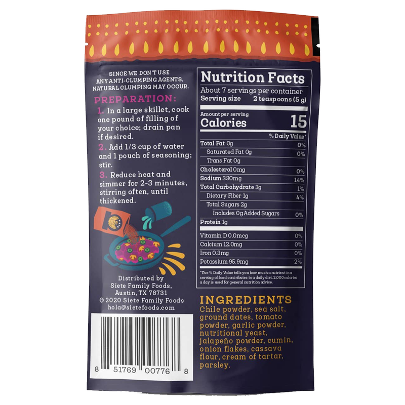 Siete Spicy Taco Seasoning 1.31oz