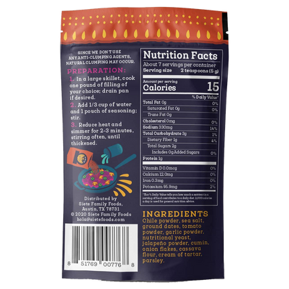 Siete Spicy Taco Seasoning 1.31oz