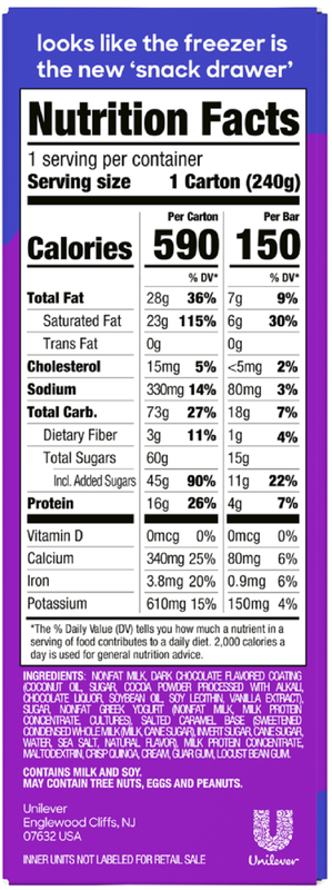 Yasso Caramel Chocolate Crunch Bars 4ct