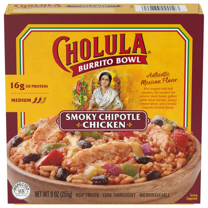 Cholula Frozen Smoky Chicken Chipotle Bowl, 9oz
