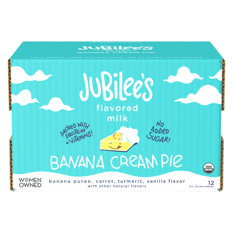 Jubilee's Organic Banana Cream Pie Protein Milk 12pk 8oz Ctn- XL