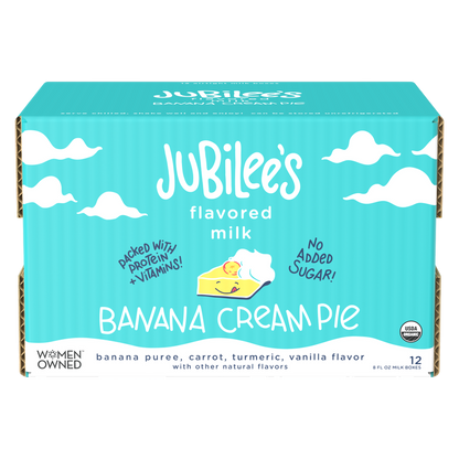 Jubilee's Organic Banana Cream Pie Protein Milk 12pk 8oz Ctn- XL