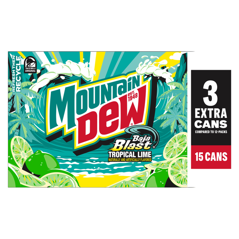 Mountain Dew Baja Blast 15pk 12oz Can